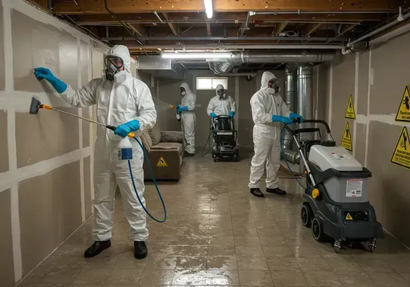 Basement Moisture Removal and Structural Drying process in Kimberly, AL